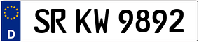 Trailer License Plate